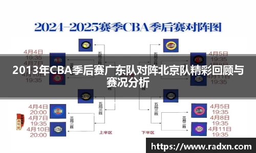 2013年CBA季后赛广东队对阵北京队精彩回顾与赛况分析